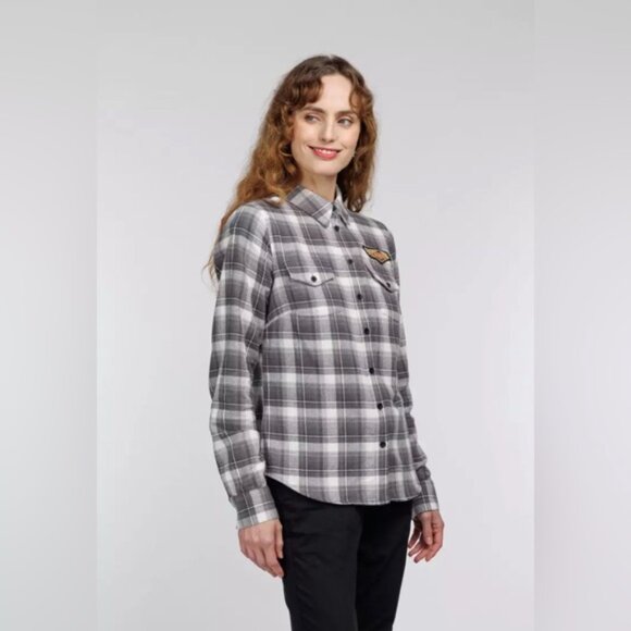 NWT HARLEY-DAVIDSON 120th Anniversary Retro Flannel Plaid Long Sleeve Shirt Sz S - Picture 3 of 16